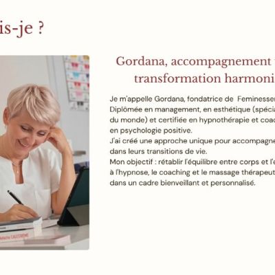 Gordana DJUKANOVIC Thérapie brève pour femmes , Ménopause, Sommeil, Reconversion, Angoisses